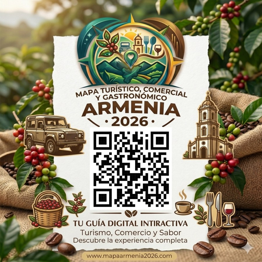 QR Mapa Turístico Comercial y Gastronómico Armenia 2026